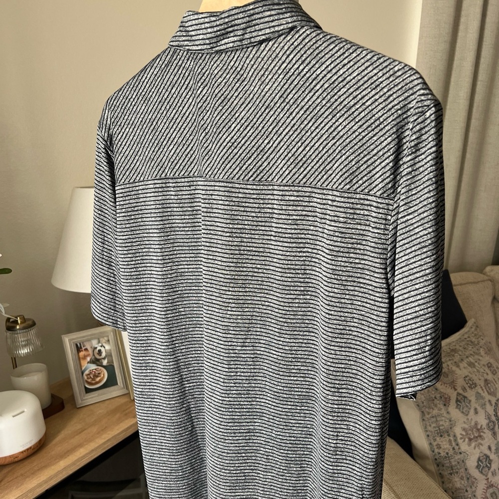 ADIDAS Men's XL Feeder Stripe Golf Polo Shirt Black Casual NWT $65 - Picture 6 of 10